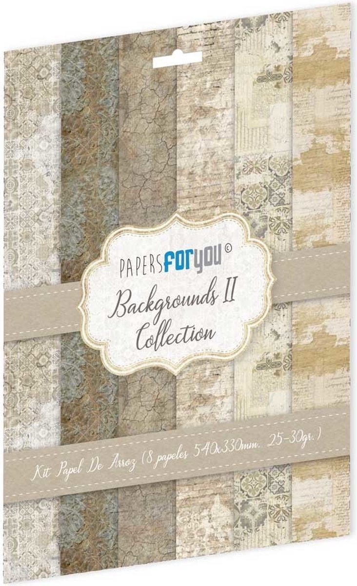 Backgrounds II Rice Paper Kit (8pcs) (PFY-10177)