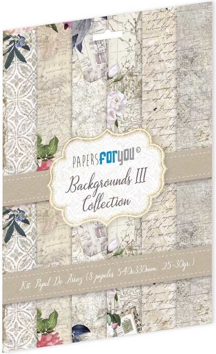 Backgrounds III Rice Paper Kit (8pcs) (PFY-10178)