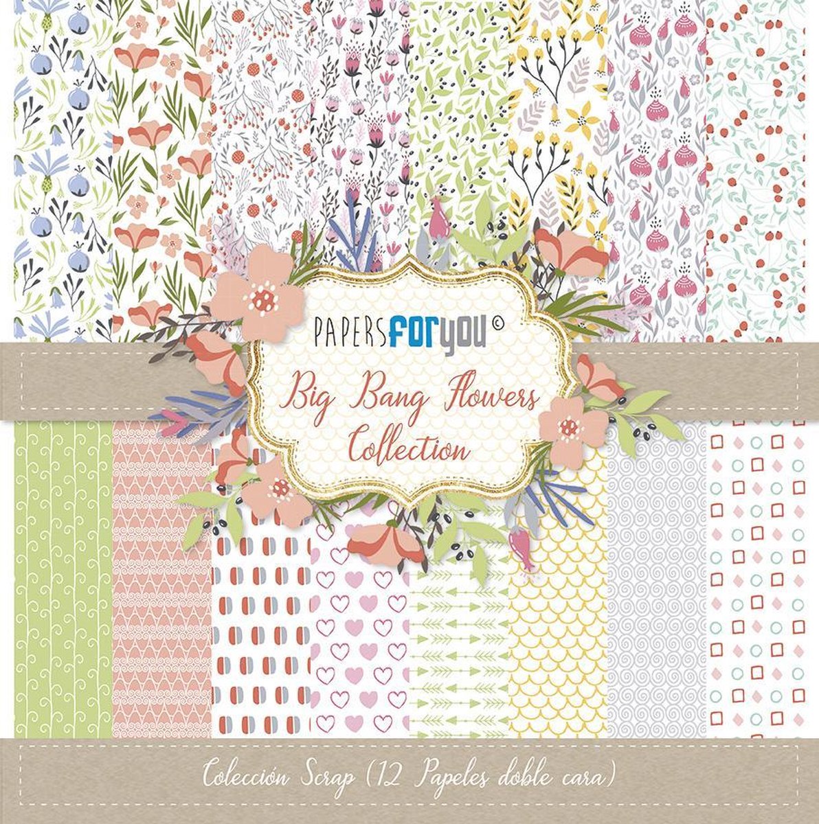 Big Bang Flowers 12x12 Inch Paper Pack (12pcs) (PFY-1132)