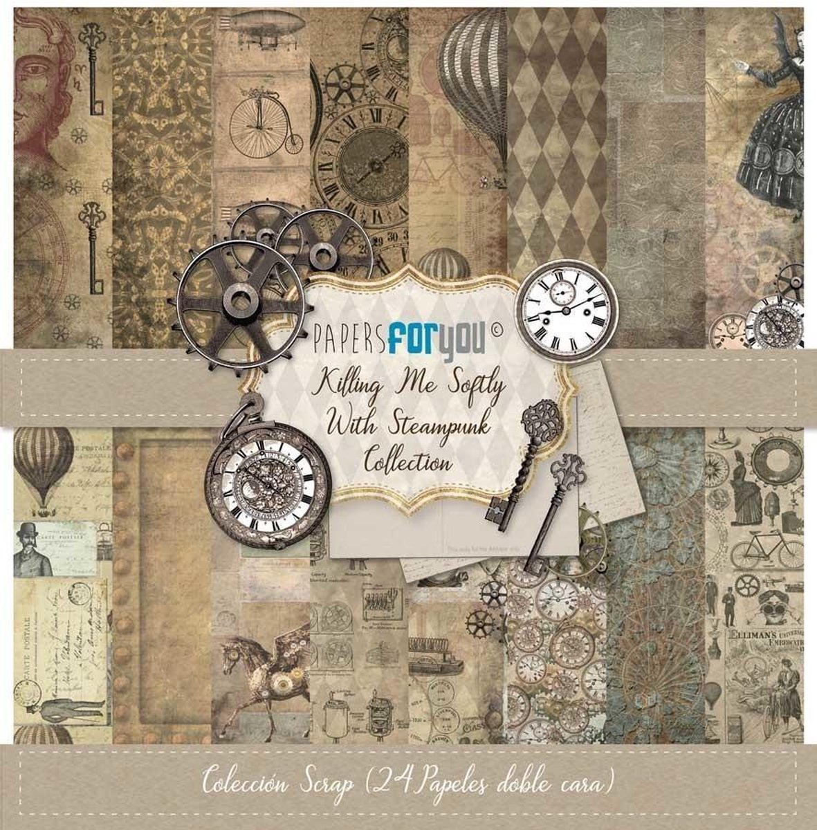 Killing Me Softly With Steampunk 6x6 Inch Paper Pack (24pcs) (PFY-3039)