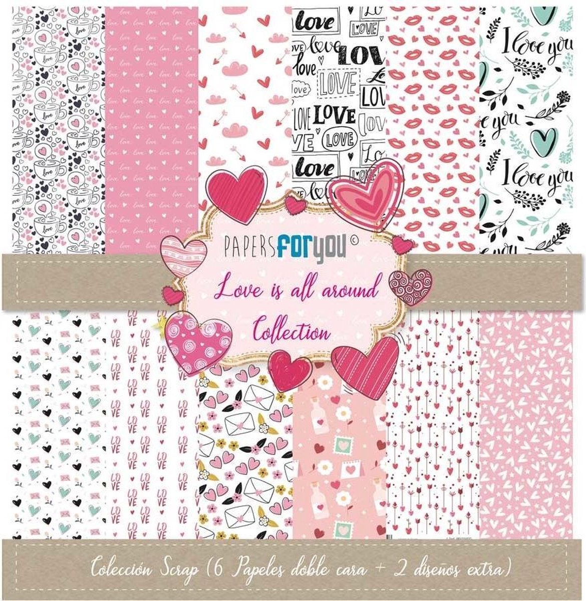 Love Is All Around 12x12 Inch Paper Pack (6pcs) (PFY-3416)