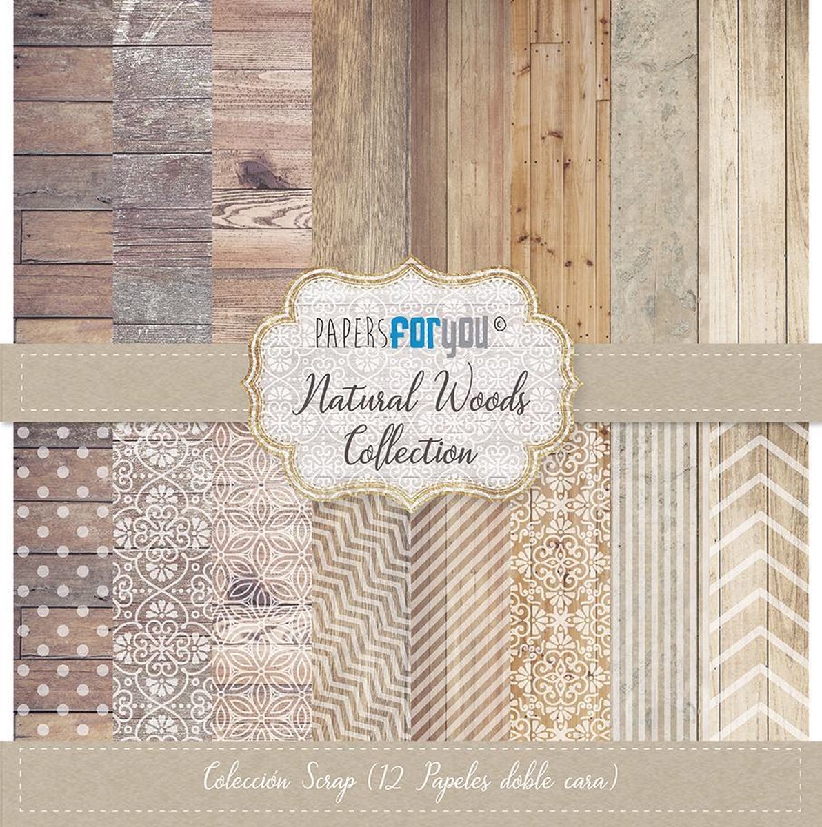 Natural Woods 12x12 Inch Paper Pack (12pcs) (PFY-099)