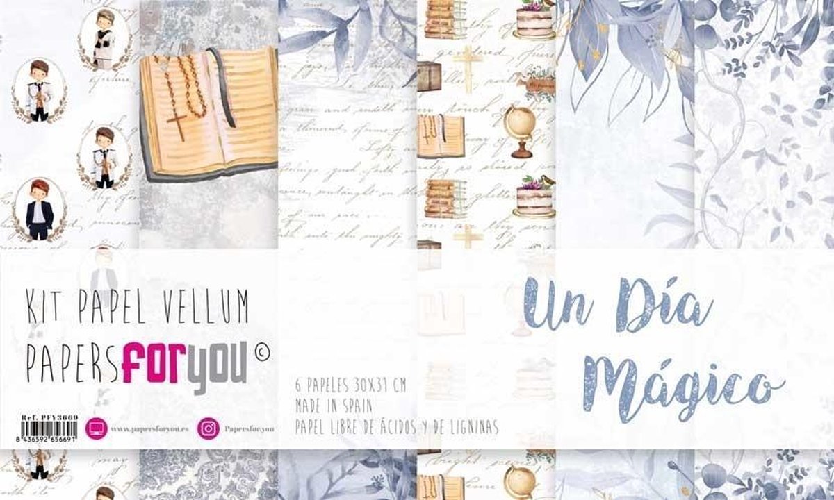 Ninos Un Dia Magico 12x12 Inch Vellum Pack (6pcs) (PFY-3669)