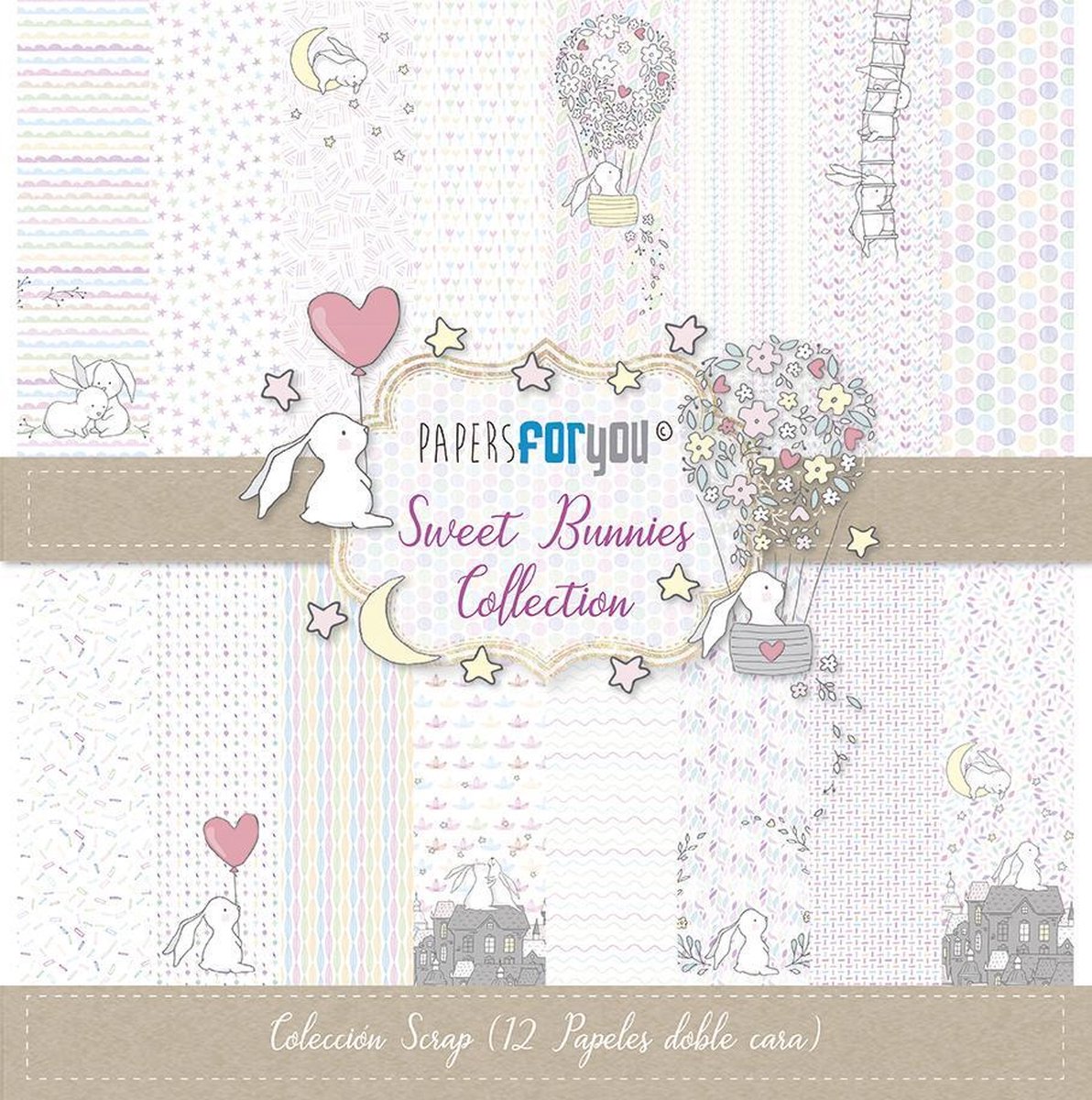 Sweet Bunnies 12x12 Inch Paper Pack (12pcs) (PFY-1338)