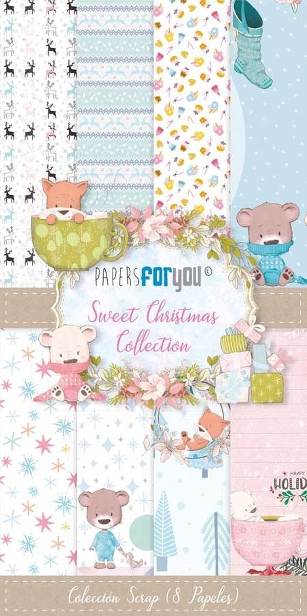 Sweet Christmas Slimline Paper Pack (8pcs) (PFY-4563)