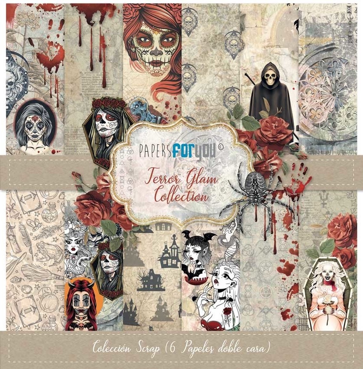 Terror Glam 12x12 Inch Paper Pack (6pcs) (PFY-2574)