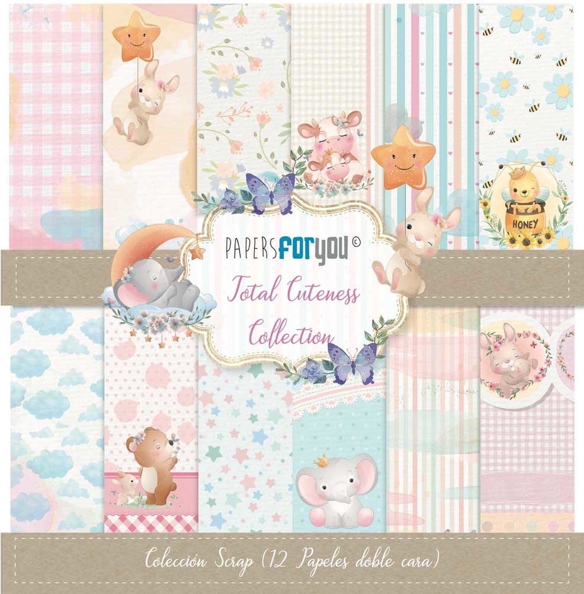 Total Cuteness 12x12 Inch Paper Pack (12pcs) (PFY-10201)