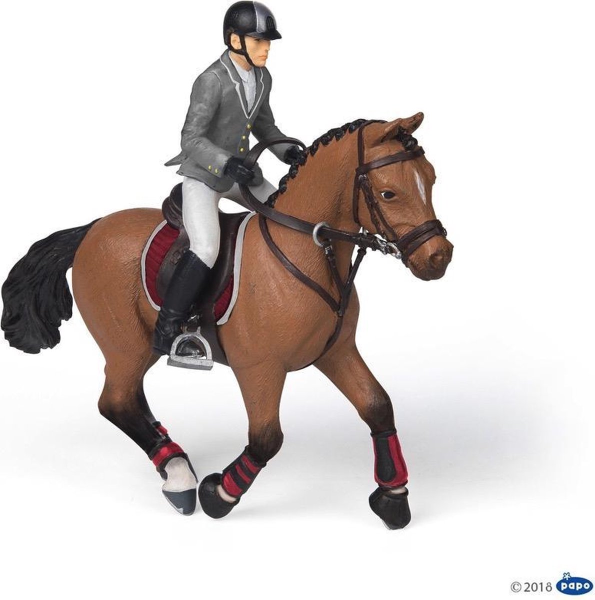 Papo Horses Dressuur Paard met Ruiter Jongen 51561