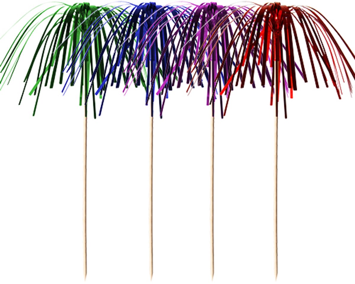100 Decoprikkers 15,5 cm assorti kleuren Fireworks