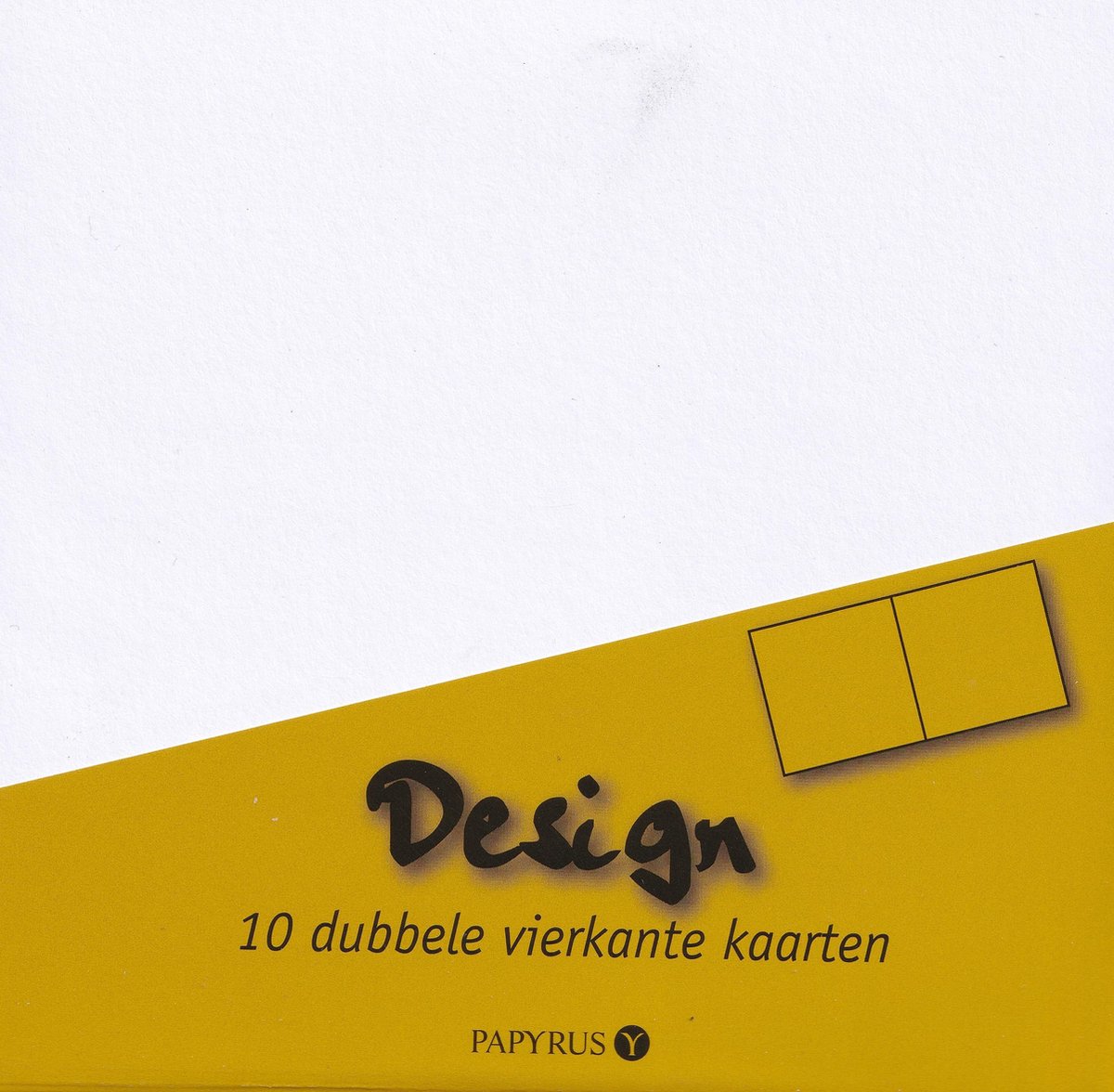 Dubbele Kaart - Vierkant Wit - 13 x 13 cm - 10 stuks