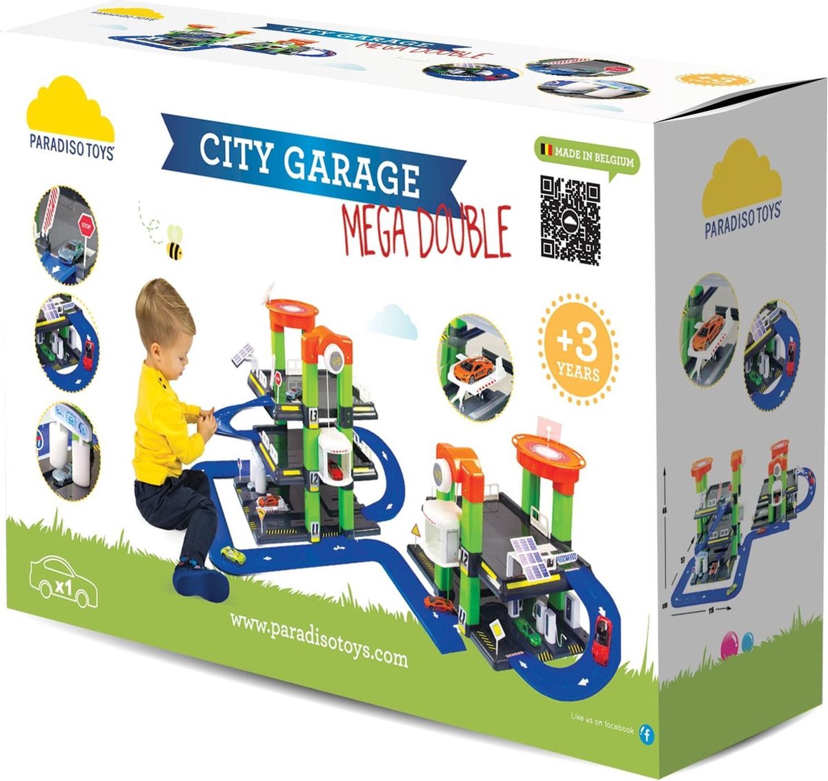 Paradiso Toys Speelset Garage Double Mega City Junior 116 Cm