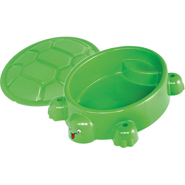 Paradiso Toys zandbak met deksel Schildpad 95,5 x 68 cm groen