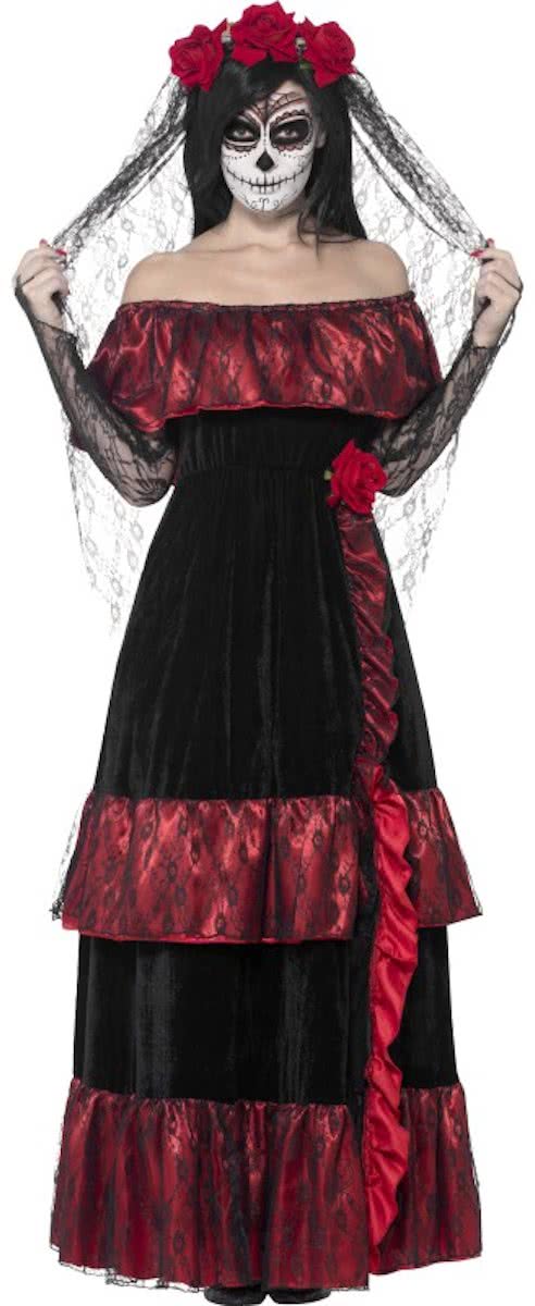 Day of the Dead Mexicaanse bruidsjurk - Verkleedkleding dames - Maat XL - 48-50