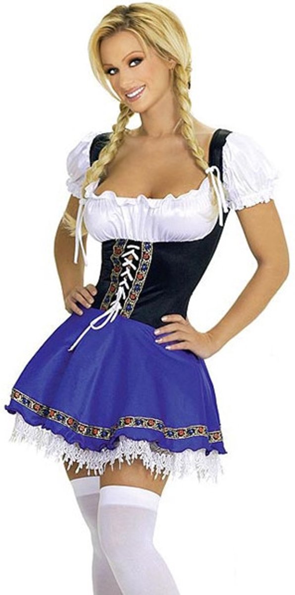 Sexy Tiroler Gretchen jurkje - Oktoberfest dirndl- Dames maat 40