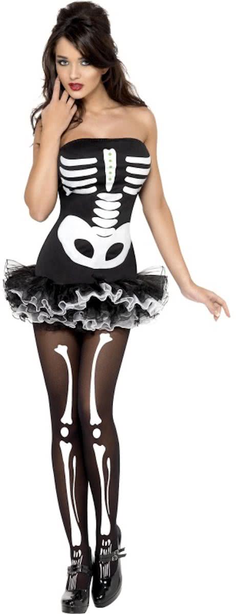 Sexy halloween skelet kostuum voor dames - Verkleedkleding - Large (44-46)