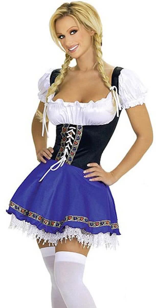 Tiroler Gretchen jurkje - Oktoberfest dirndl- Dames maat 42