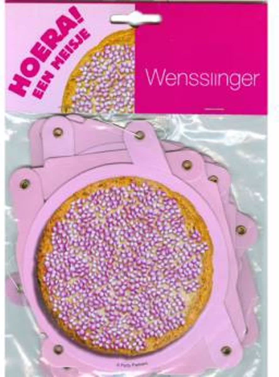 letterslinger - hoera een meisje - beschuit - karton