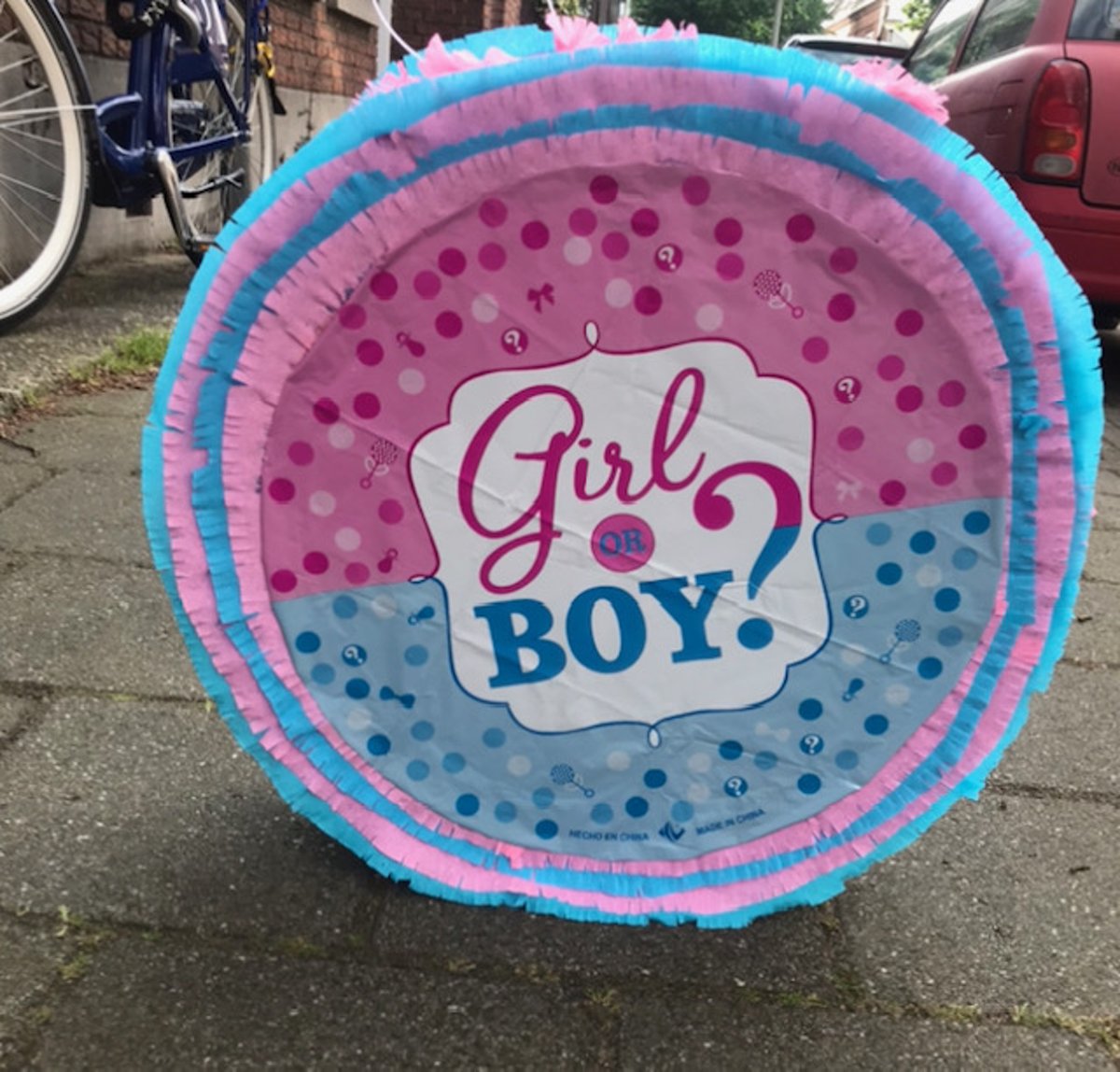 Piñata Gender reveal  50cm + GRATIS stok