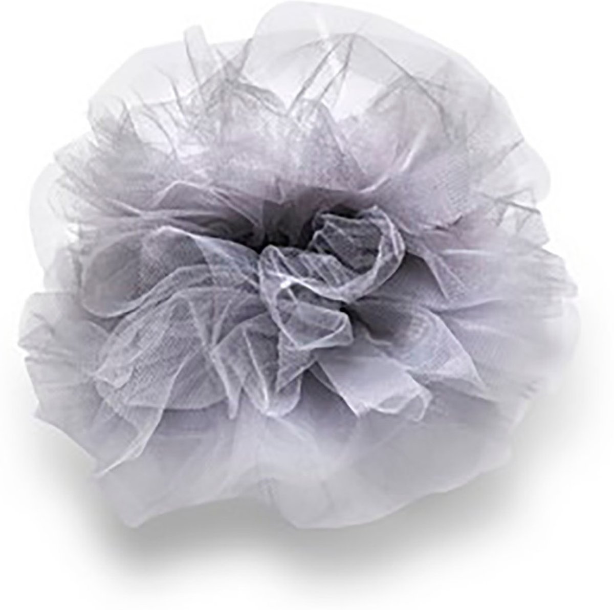 Party Stars Tulle Decoratiebloem 20 Cm Grijs