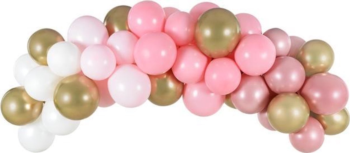 Ballonboog Set Roze/Goud (2m)