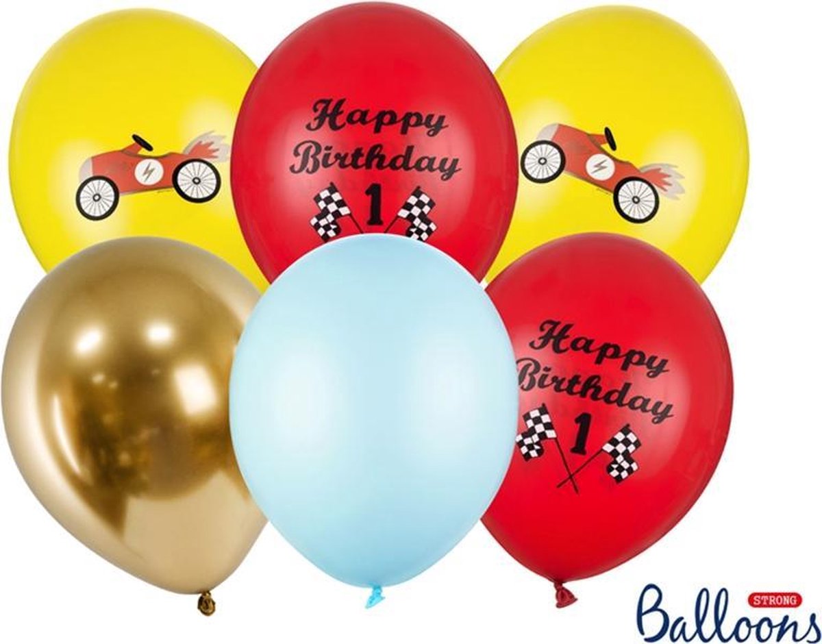 Ballonnen - Happy Birthday mix (6 stuks)