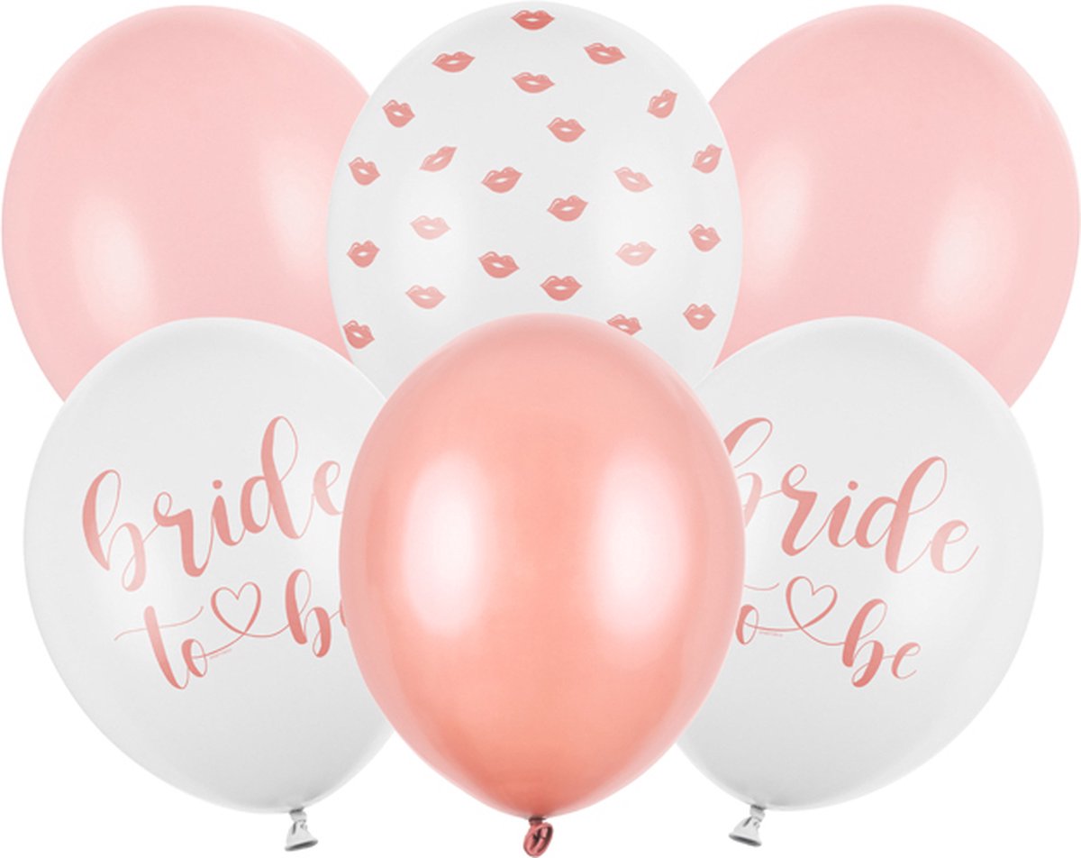 Ballonnen Bride To Be mix 6 stuks