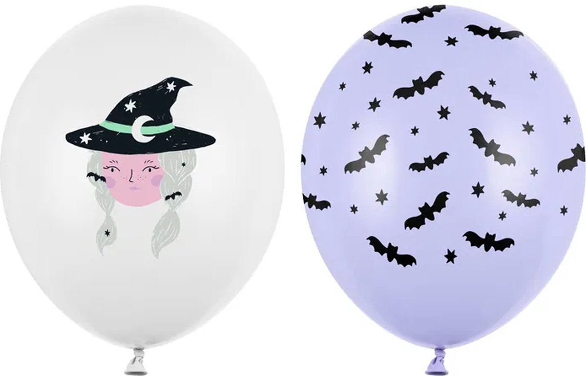 Ballonnen Halloween Heks (50 stuks) - 30 cm