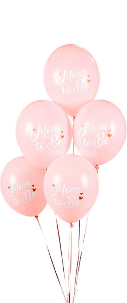 Ballonnen Mom to Be Roze - 5 stuks