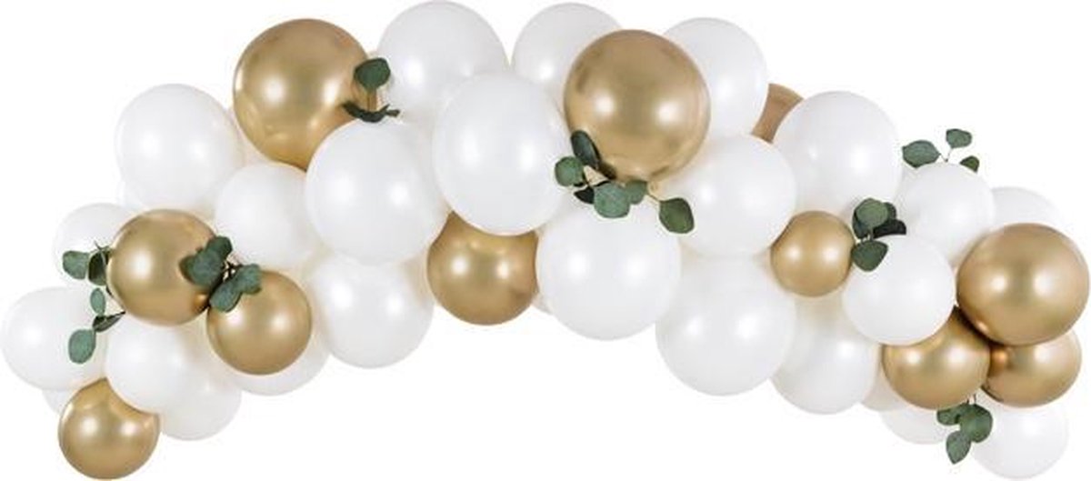 Ballonnenboog Set Goud/Wit (2m)