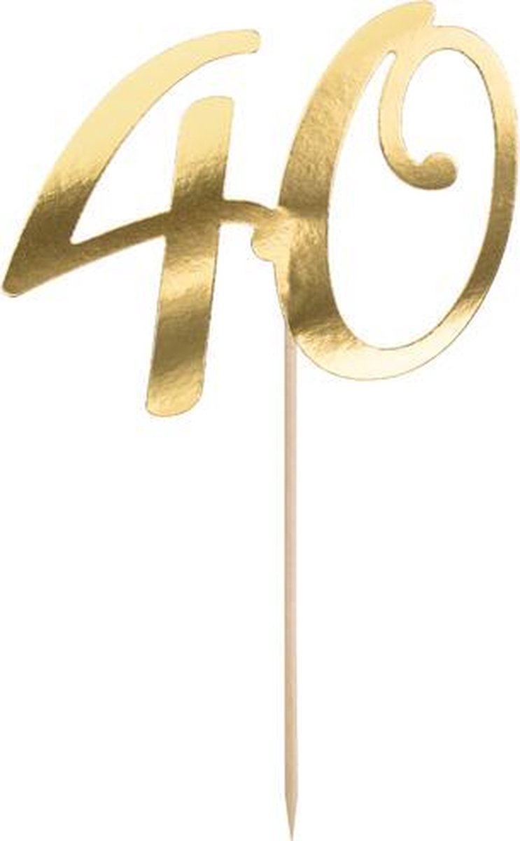 Cake Topper gold - 40 jaar