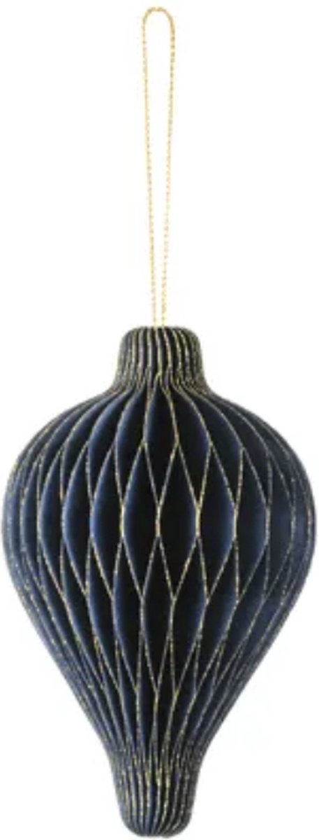 Christmas - Honeycomb Kerstbal ornament drop Navy Blue