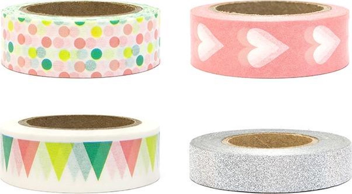 Decoratief tape - mix - pastel