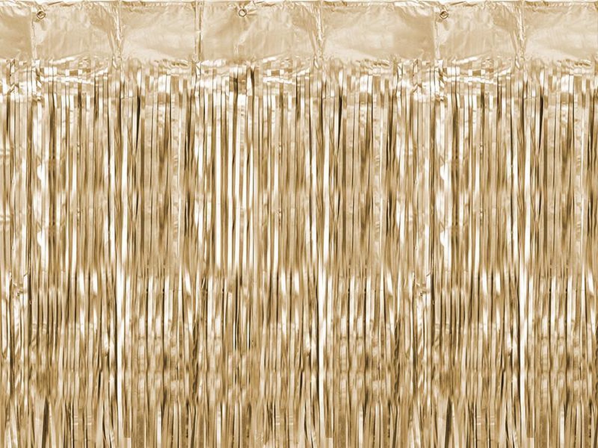 Deurgordijn glitter feestgordijn goud, 0.9 x 2.5m