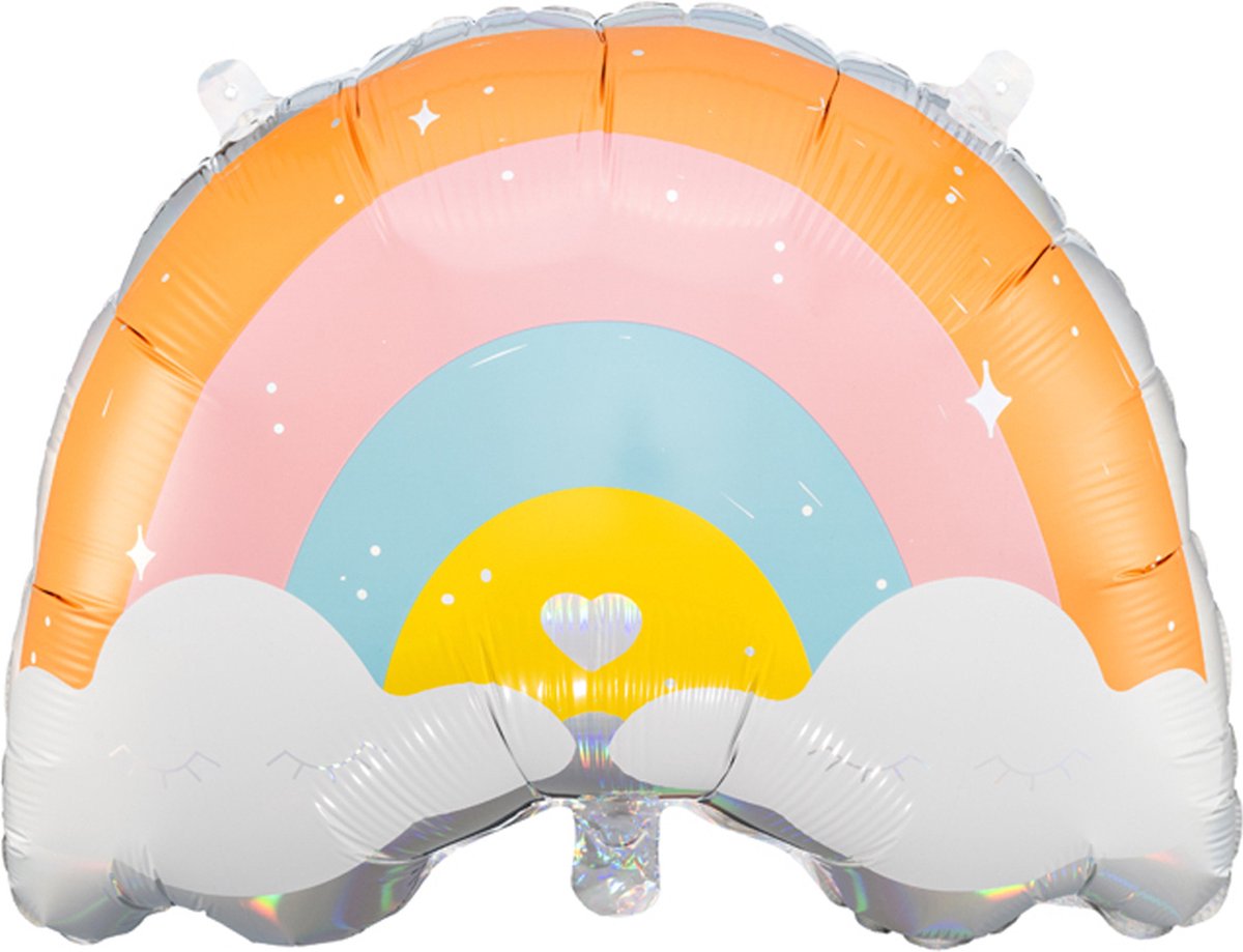 Folieballon Rainbow & Clouds - 55 Centimeter