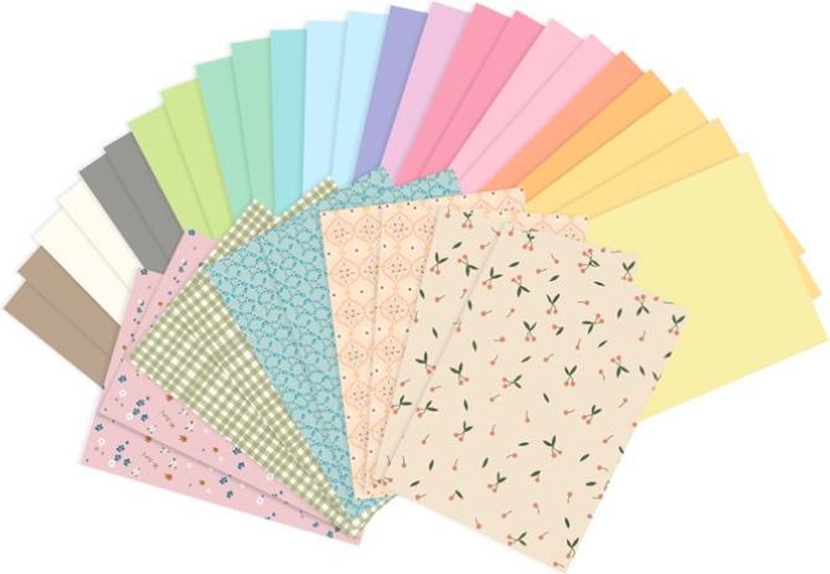 Gekleurd Knutselpapier Pastel (34 vellen)