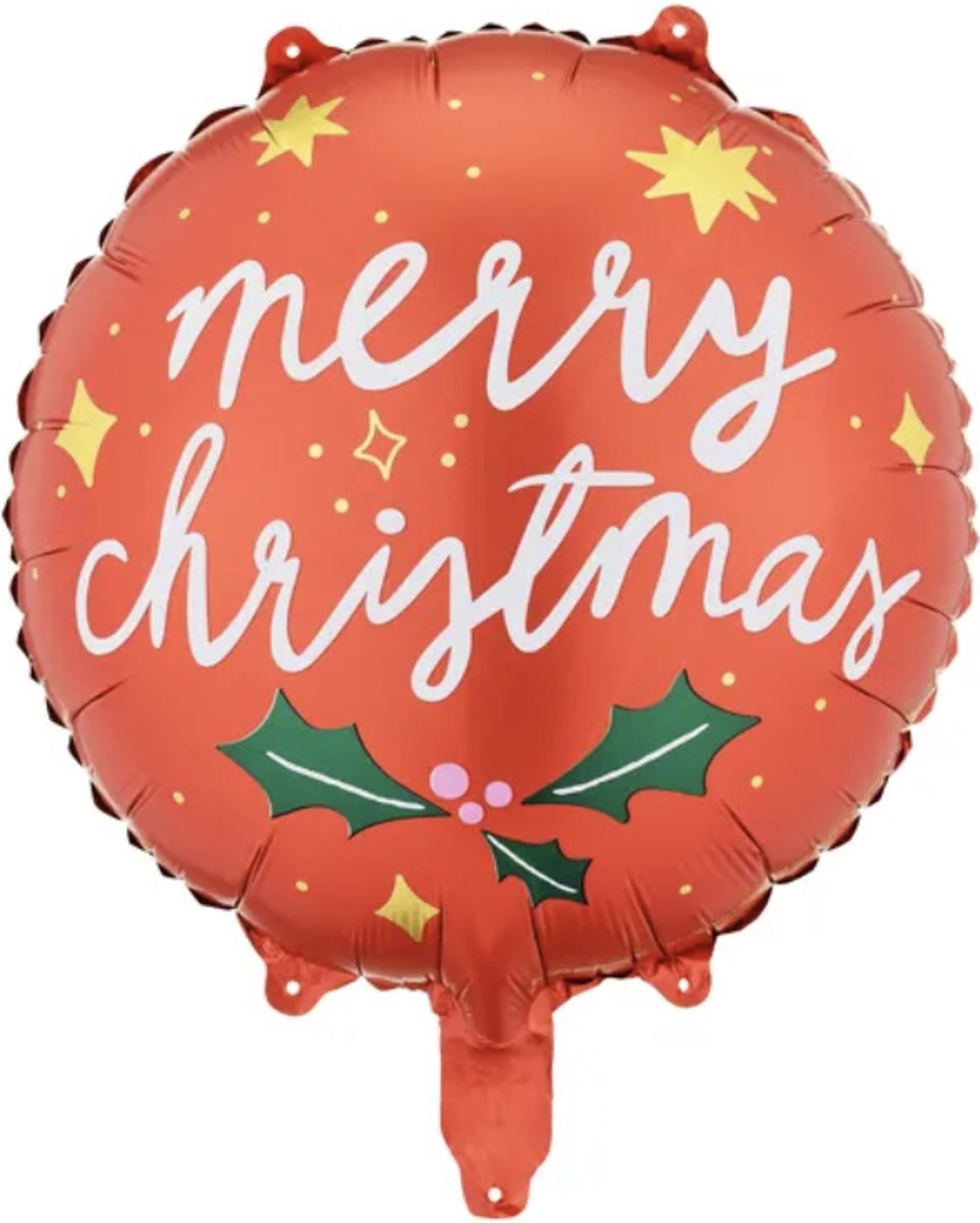 Kerst Folieballon Merry Christmas - 45 cm