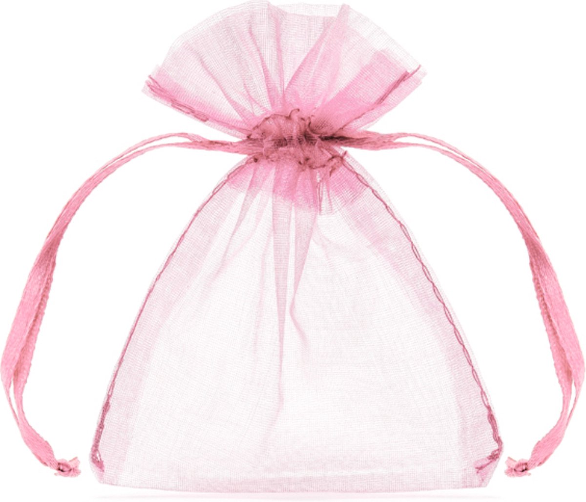 Organza zakjes roze (10 st)