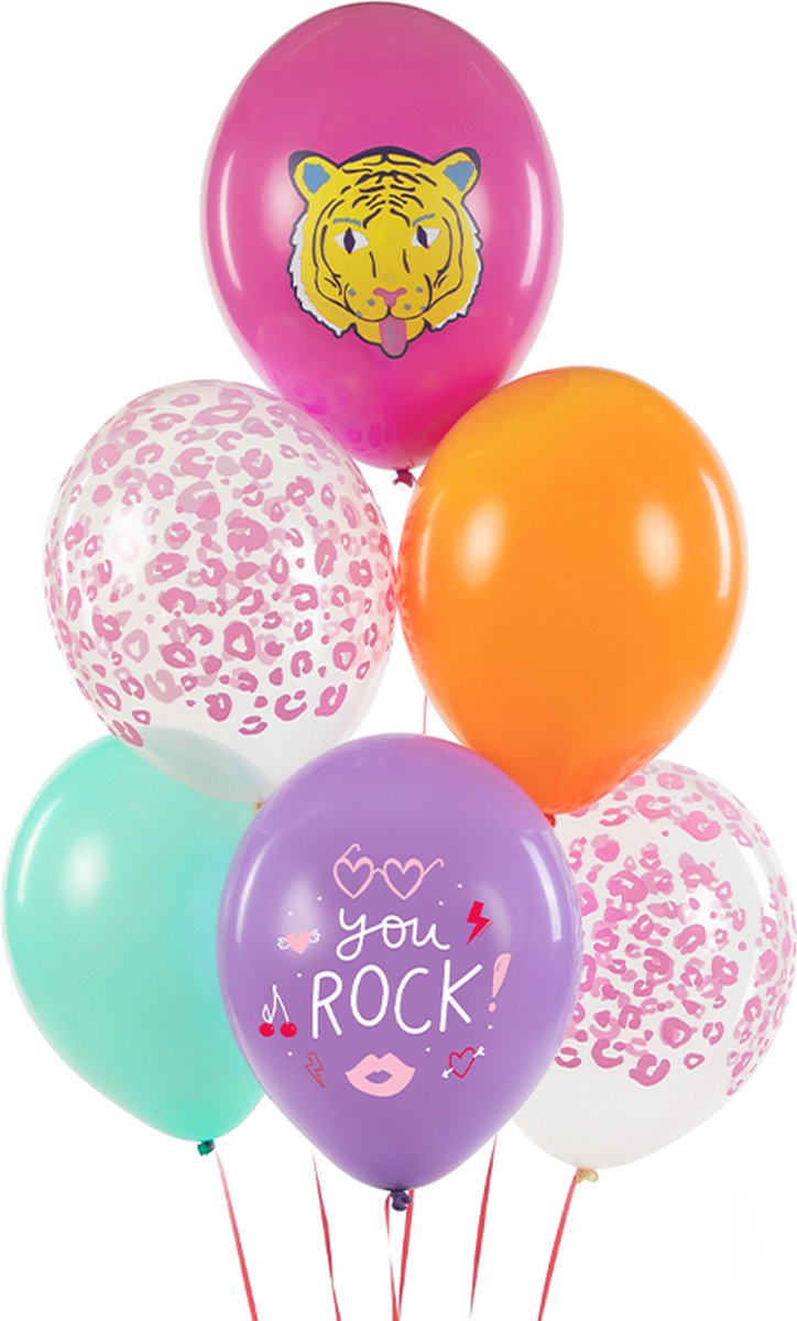 Partydeco ballonnen - You Rock mix (50 stuks)