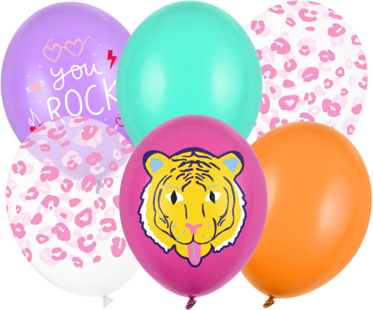 Partydeco ballonnen - You Rock mix (6 stuks)