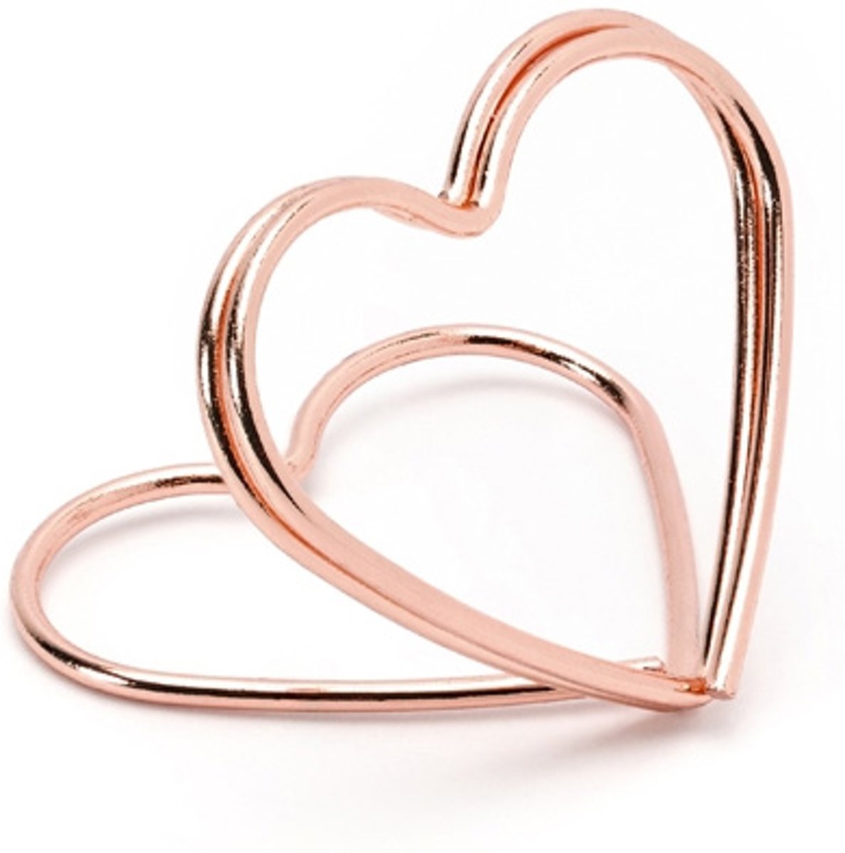 Plaatskaart houder Rose gold hartjes