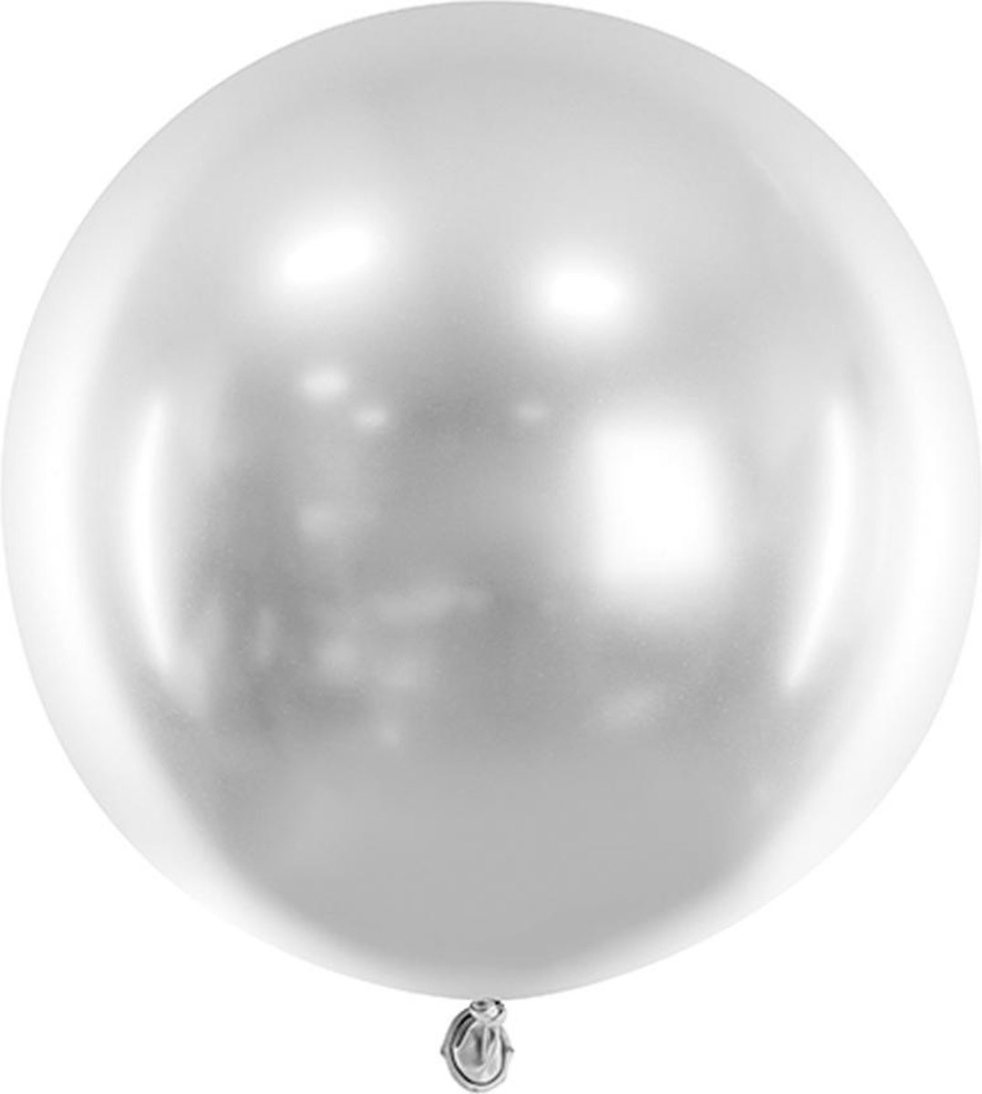 Reuzeballon Glossy Zilver - 60 cm