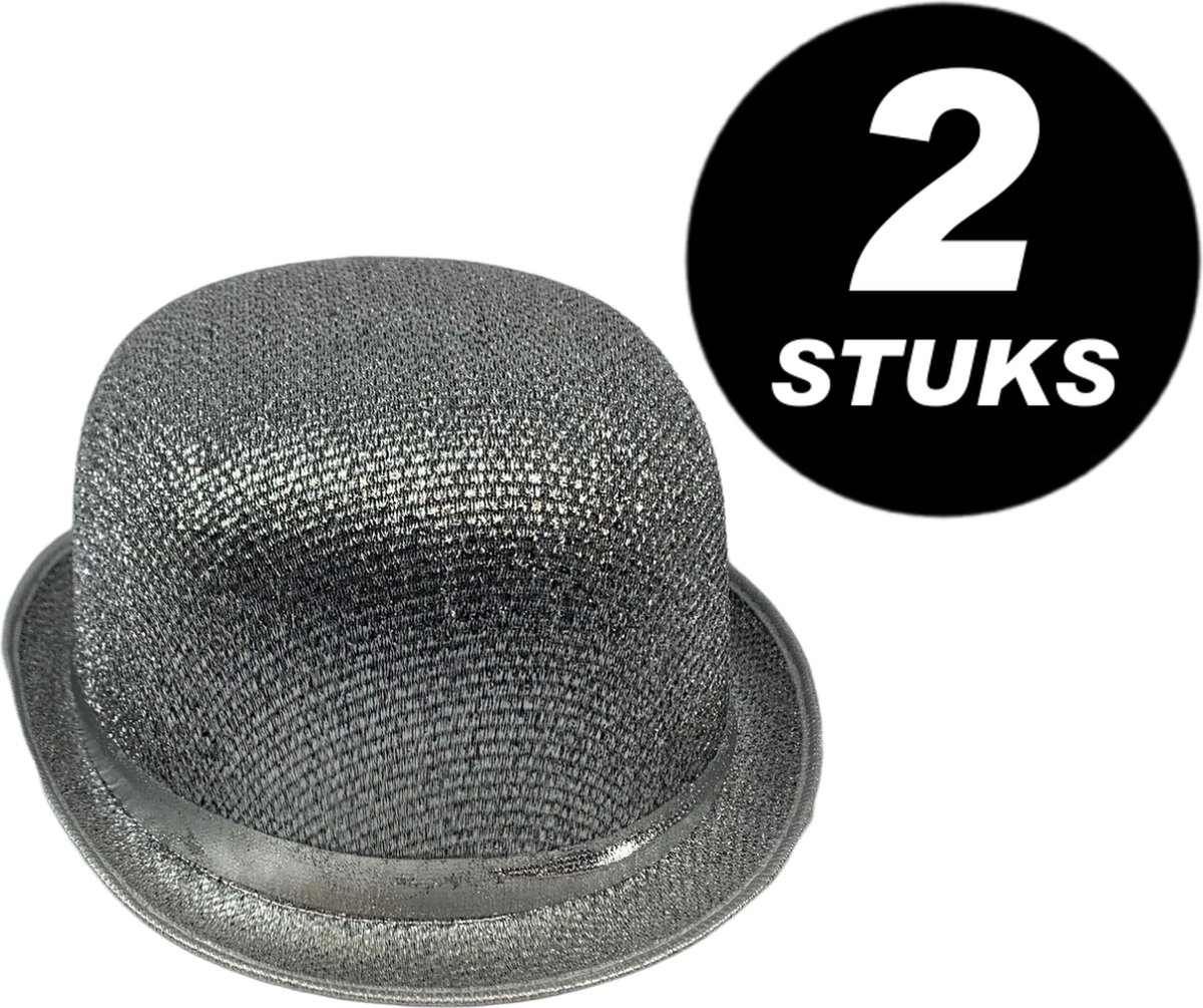 2 stuks – Bolhoed Zilver Glitter luxe uitvoering