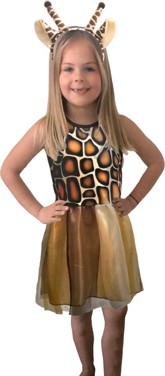 Giraffe verkleedset kinderen meisjes – 3/5 jaar – verkleed kostuum carnaval