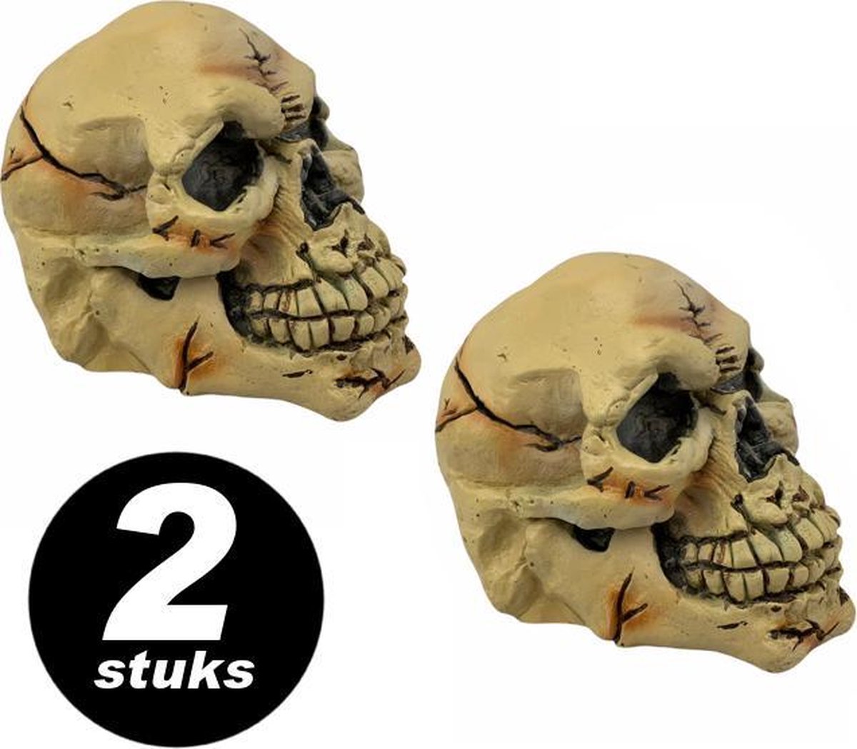 Halloween decoratie Schedel 23 cm – VOORDEELSET 2 stuks