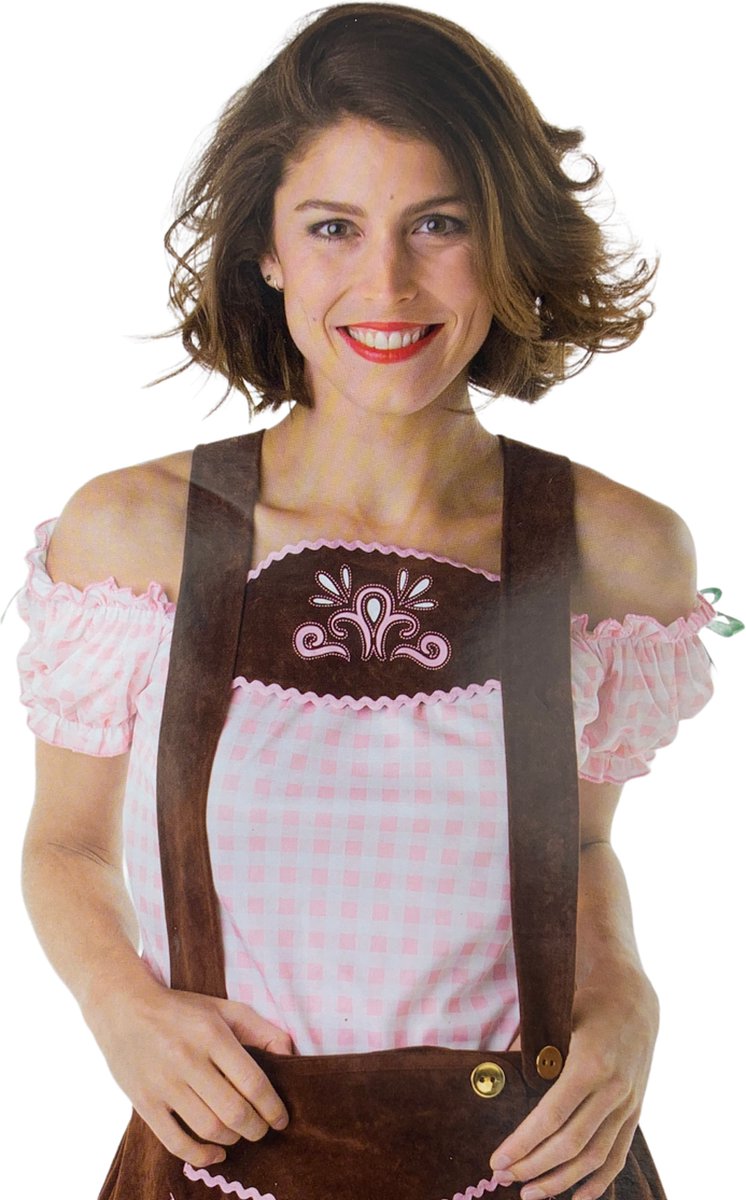 Oktoberfest Blouse Dames shirt roze – maat S