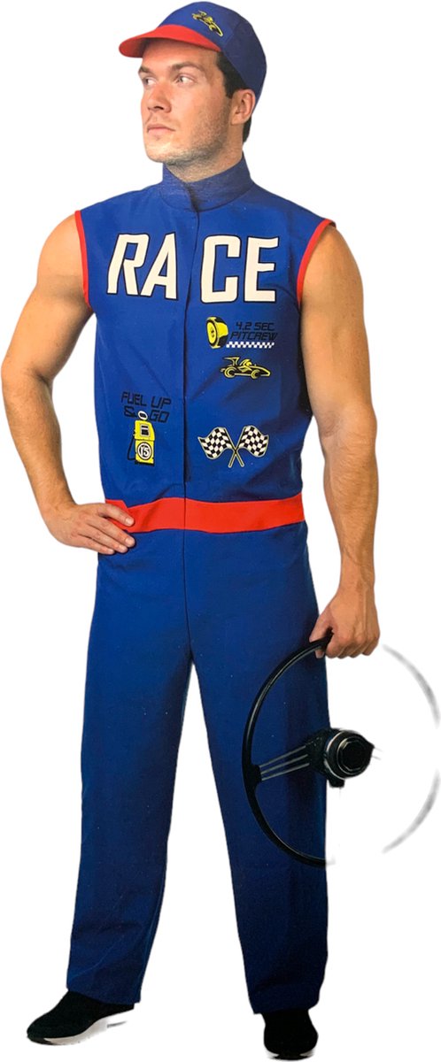 Race Coureur verkleed kostuum heren - Maat XL - verkleedkleding formule 1 carnaval