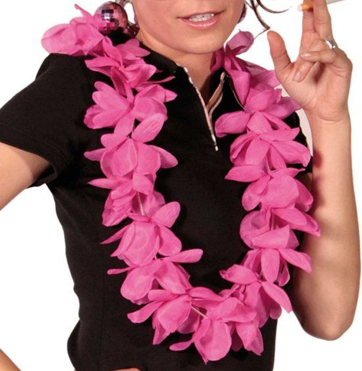 Hawai krans deluxe roze