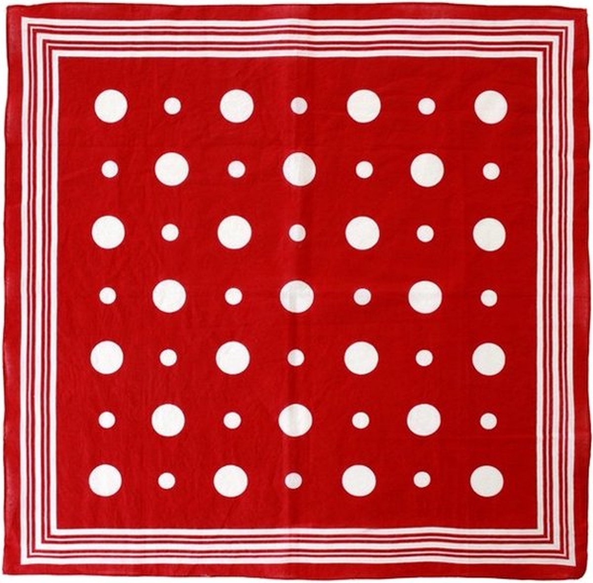 LBM boerenzakdoek - rood, wit - 56 x 56 cm