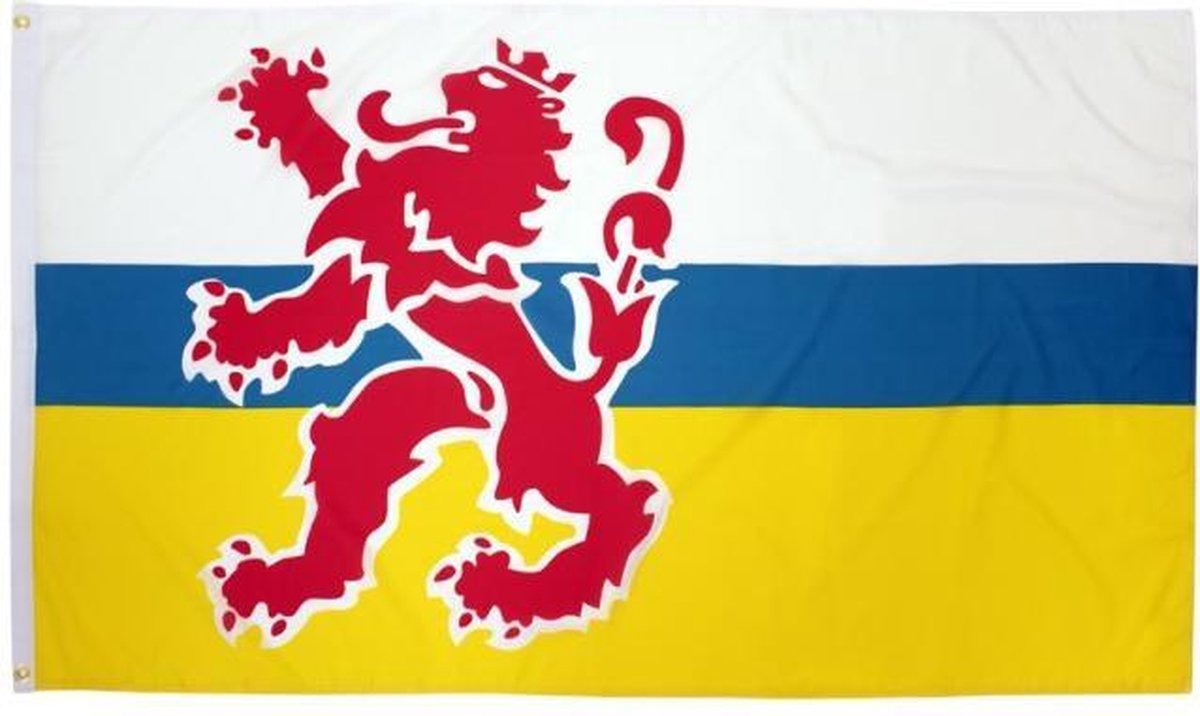 PartyXplosion - Limburgse vlag leeuw - 90x150cm