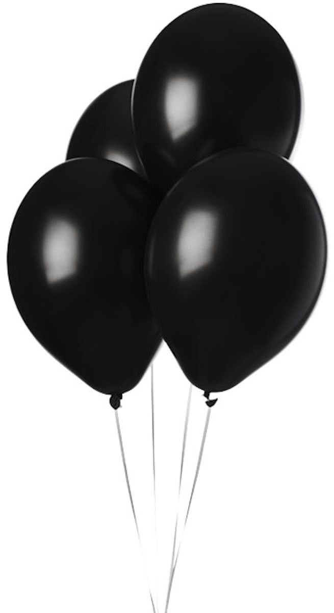 Metallic Ballonnen Zwart (50st)